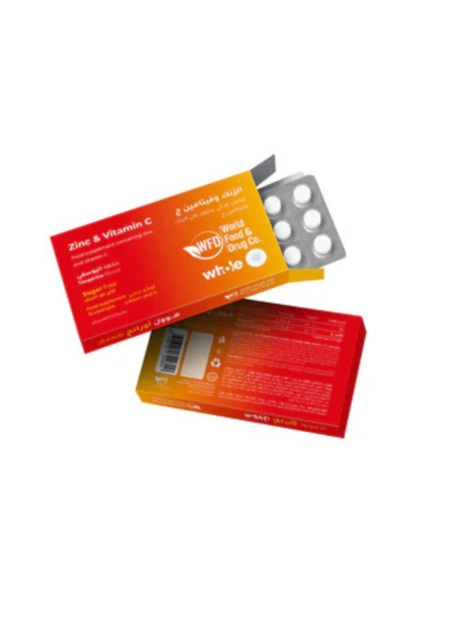 World Food & Drug Co Zinc & Vitamin C Tablets for Kids – 20mg Zinc Oxide + 30mg Vitamin C – Immune Support Supplement – Orange Flavor – Sugar-Free, Daily Chewable – Child-Safe – 1 Blister Pack  - Image 5