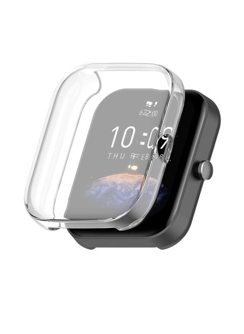 Case Compatible with Amazfit Bip3 Pro/Amazfit Bip 3 Case All-Around Screen Protector Watch Soft TPU Shockproof Cover Slim Guard Thin Bumper Shell Protector (Clear)