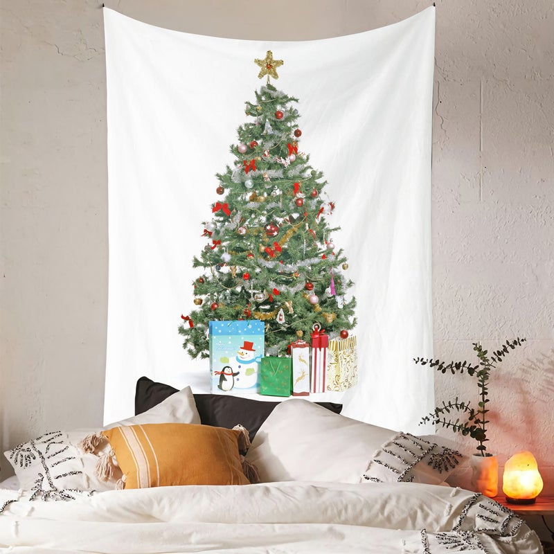 Ins Style Scandinavian Room Layout Christmas Tapestry Background Wall Cloth Christmas Party Bedroom Background Cloth Bedside Hanging Cloth - Image 1