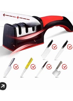 Octopus Bazaar Knife Sharpening Tool 3 Stage, 3 Angle Knife Sharpener, Practical Kitchen Utensil for Sharpening Knives  - Image 2