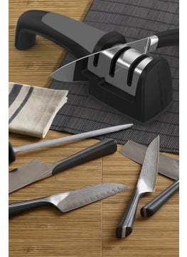 Octopus Bazaar Knife Sharpening Tool 3 Stage, 3 Angle Knife Sharpener, Practical Kitchen Utensil for Sharpening Knives  - Image 3