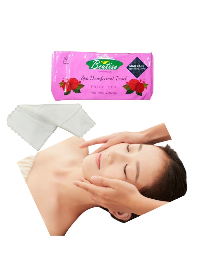 Max Care Pack of 50 Refreshing Towel Wet Towel For Gym, Salon, Cooling Towel Disposable Towels Refreshing Wet Towel for Makeup remover  - Image 4