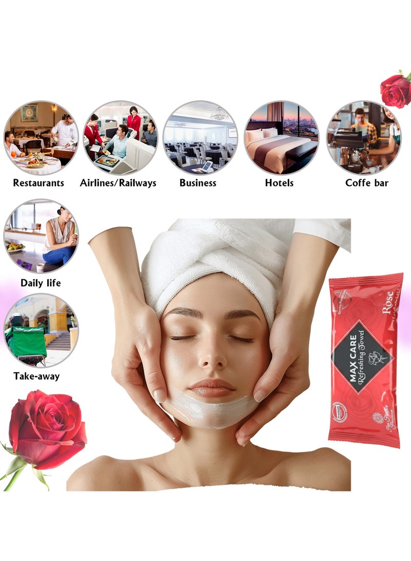 ماكس كير عبوة من 50 منشفة مبللة منعشة للجيم والصالون، منشفة تبريد، مناشف مبللة للاستخدام مرة واحدة، منشفة منعشة لإزالة المكياج. - Image 4