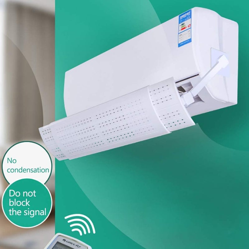 FAD Solutions Adjustable Air Conditioner Wind Deflector Baffle - Telescopic Anti Direct Blowing Retractable Shield Cold AC Cover (3 Plates) - Image 2