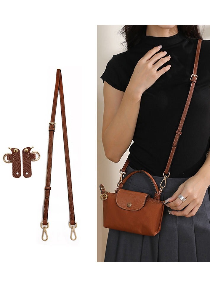 التمريض الجوي أحزمة حقائب جلدية أصلية - حزام كتف قابل للتعديل لحقائب لونجشامب الصغيرة - Image 2