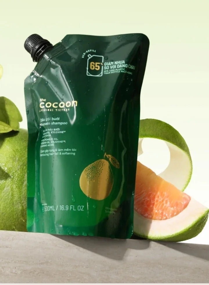 The Cocoon Original Vietnam 500 ml The Cocoon Pomelo Shampoo 500ml Eco-Refill, Anti Hair Loss, Strengthening, Scalp Nourishment, Natural, Vegan, Sulfate Free, Hair Growth, Deep Cleansing, Botanical Formula  | Best Price UAE