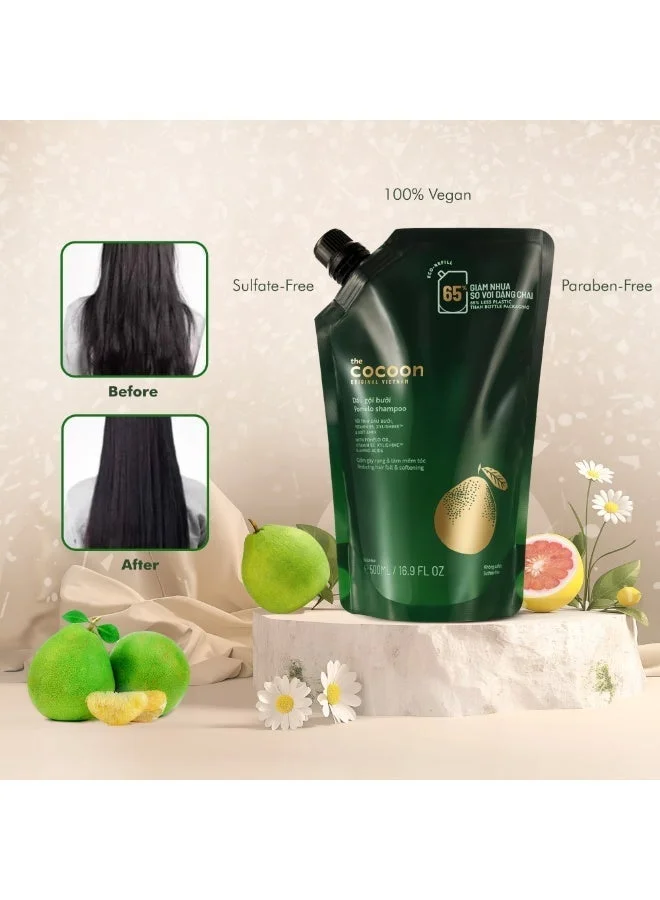 The Cocoon Original Vietnam 500 ml The Cocoon Pomelo Shampoo 500ml Eco-Refill, Anti Hair Loss, Strengthening, Scalp Nourishment, Natural, Vegan, Sulfate Free, Hair Growth, Deep Cleansing, Botanical Formula  | Best Price UAE