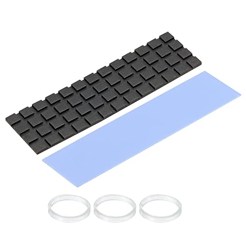 MECCANIXITY MECCANIXITY Copper Heatsink Coated Graphene 70x20x1.5mm with Thermal Pad and Rubber Ring for M.2 SSD Computer CPU,  - Image 2