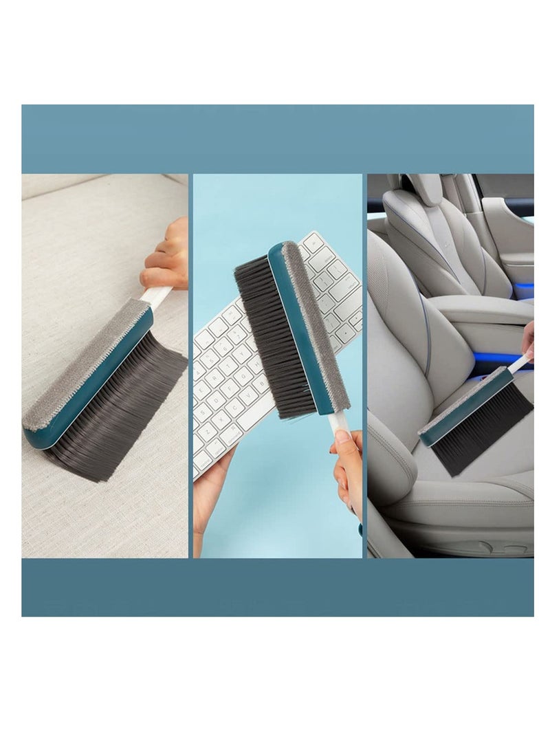 SYOSI Hair Removal Dust Brush Portable Double sided Bed Brush Retractable Bed Cleaning Brush for Soft Clothes Desks Cars and Sofas Easy to Clean Save Time and Effort Strong Toughness - Image 4