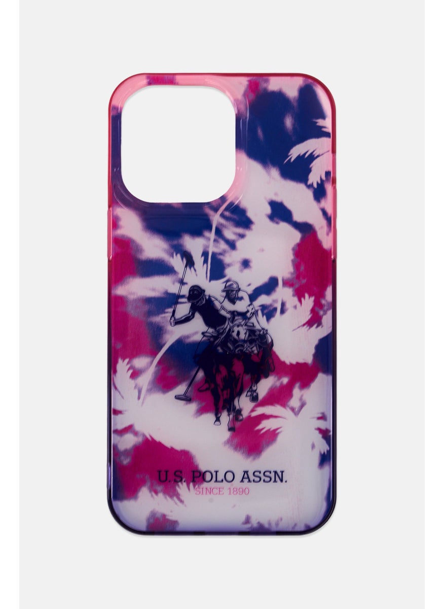 U.S. Polo Assn. - iPhone 14 Pro Max Dye Palm Design Protective Case, Blue - Image 1