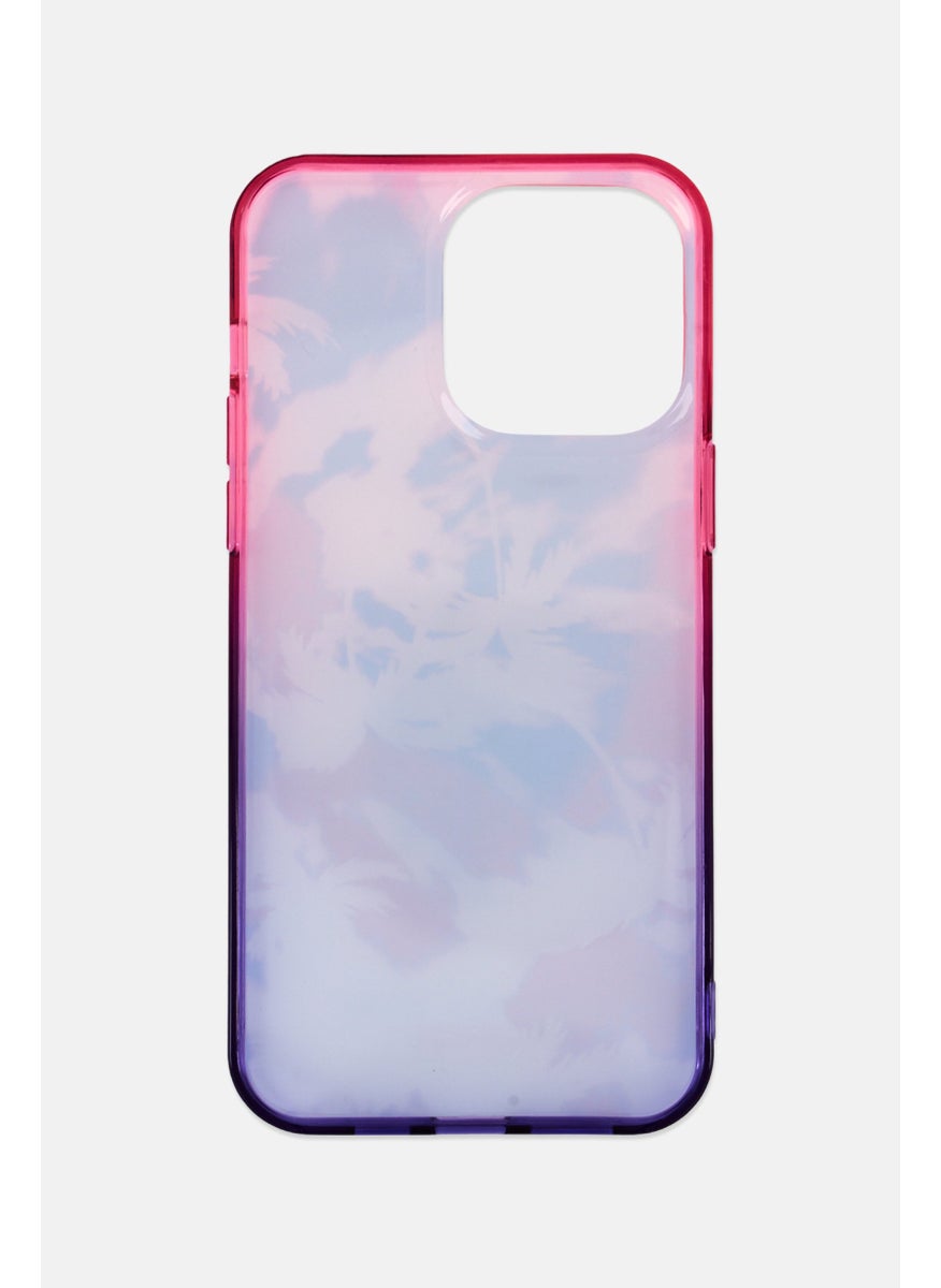 U.S. Polo Assn. - iPhone 14 Pro Max Dye Palm Design Protective Case, Blue - Image 1