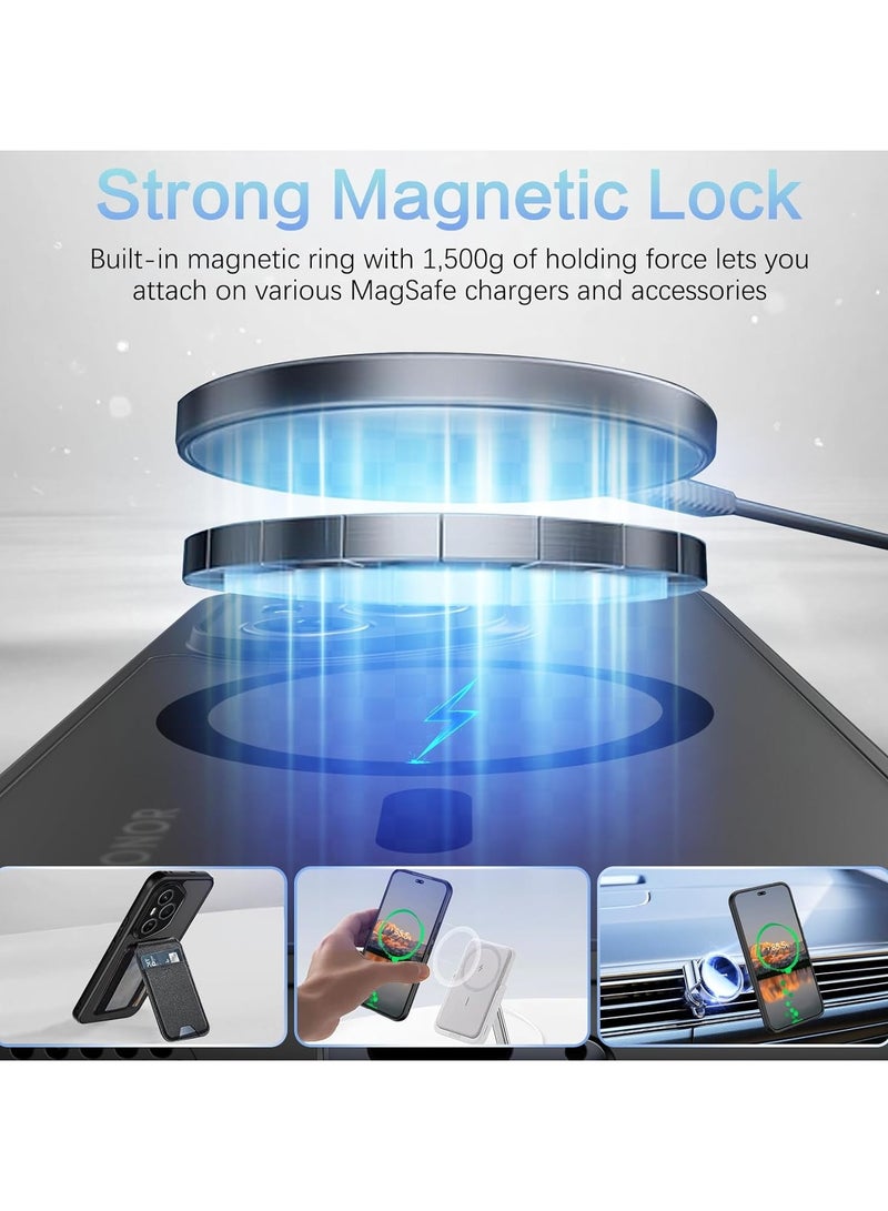For Honor 400 Pro Magnetic Case, Compatible with MagSafe, TPU+PC Shockproof Matte Skin Feel Mobile Phone Back Cover, Anti-fingerprint Slim Fit Protective Casing - Image 4