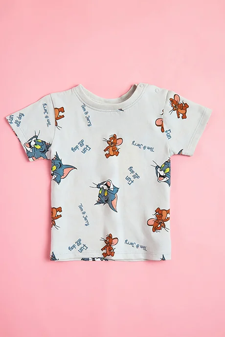 R&b Tom & Jerry Printed T-Shirt and Shorts Set