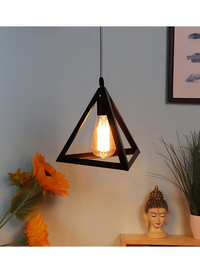 DarkVision Black Hanging Lights for Living Room/Pendant Lights for Ceiling/Hanging Lamps for Home Decoration/Decorative Hanging Lights,Metal (M-03 Triangle (Without Bulb) - Image 1