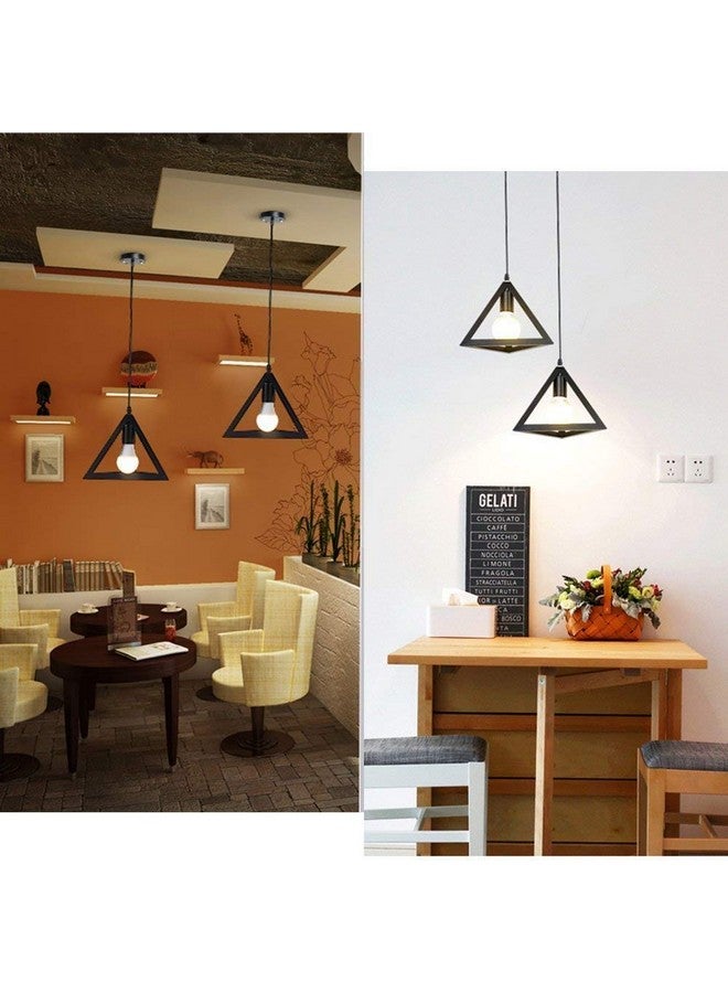 DarkVision Black Hanging Lights for Living Room/Pendant Lights for Ceiling/Hanging Lamps for Home Decoration/Decorative Hanging Lights,Metal (M-03 Triangle (Without Bulb) - Image 4