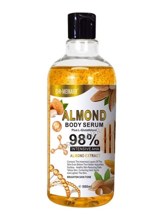 500ml Almond Body Serum Glutathione and AHA Face and Body Serum Moisturizes Skin Hydrating Brightening Skin Tone Body Serum Almond Extract Intensive