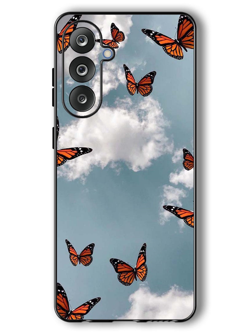 Theodor Case Compatible with Samsung Galaxy F36/ M36 6.7 Inch Protection Shockproof Bumper Cover Butterfies - Image 1