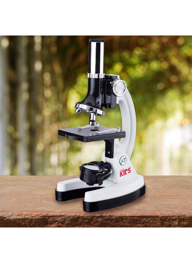 AmScope M30Abskt2Wwm 1200X 52Pcs Kids Student Beginner Microscope Kit With Slides Led Light Storage Box And Bookthe World Of The Microscope White  - Image 3