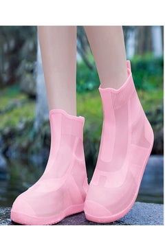 Loquat Children's Mid Tube Rain Boot Cover  Pink  - Image 2