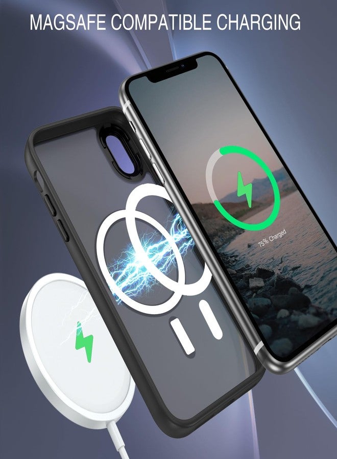 بنتوبين جراب BENTOBEN لهاتف iPhone Xs Max [متوافق مع Magsafe] جراب مغناطيسي شفاف غير لامع لهاتف iPhone Xs Max، نحيف، مقاوم للصدمات، مناسب للرجال والنساء، غطاء حماية لهاتف iPhone Xs Max 6.5 بوصة 2018، أسود - Image 4