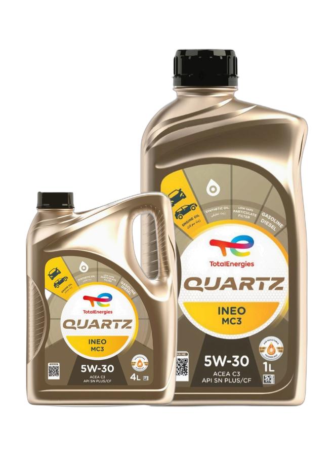توتال انرجيز زيت محرك للسيارة تخليقي بالكامل INEO MC3 5W-30 4L+ لتر مجانا - Image 1