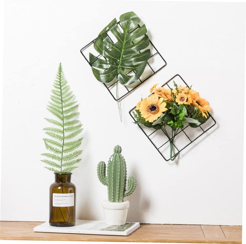Alipis 2pcs Iron Grid Photo Display Frames Black White Metal Wall Hanging for Pictures Postcards and Plants for Home Decor in Bedrooms Cafes and Classrooms - Image 4