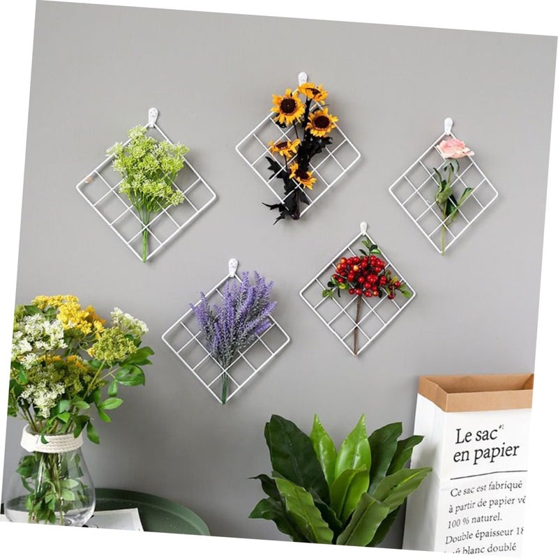Alipis 2pcs Iron Grid Photo Display Frames Black White Metal Wall Hanging for Pictures Postcards and Plants for Home Decor in Bedrooms Cafes and Classrooms - Image 2