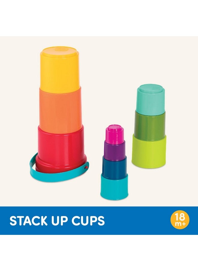 Battat - Stacking Toy - Educational & Dexterity Toy - Nesting Cup Playset - Water & Beach Toys - 18 Months + - Stack Up Cups, Medium, 10 pieces set - Image 5