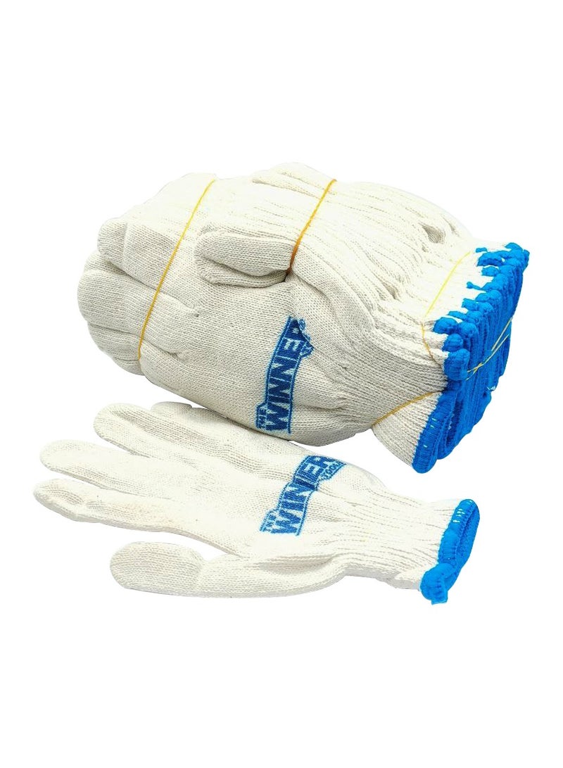 Winner WINNER Tools Cotton Poly Work Gloves 10 Pairs Set Durable 40% Cotton 60% Polyester Safety Gloves  - Image 5