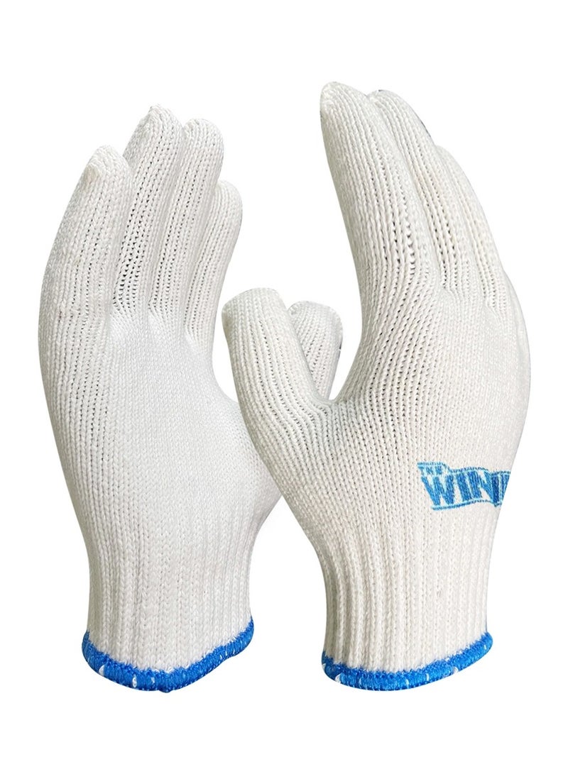 Winner WINNER Tools Cotton Poly Work Gloves 10 Pairs Set Durable 40% Cotton 60% Polyester Safety Gloves  - Image 3