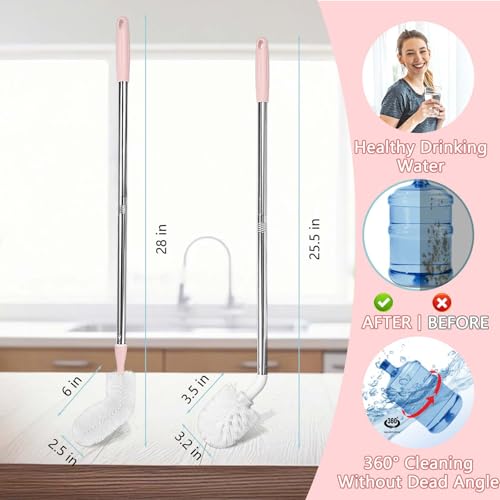 Suseg 5 Gallon Water jug Cleaning Brush2 Pack Bucket Brush Kettle Brush Cleaning Extra Long Bottles 5 Gallon Jug Cleaner Water Bottle BrushCarboy Brush - Image 3