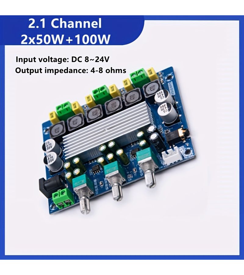 1pc TPA3116D2 2.1 Channel Digital Amplifier Board 2x50W Plus 100W 8 24V - Image 4