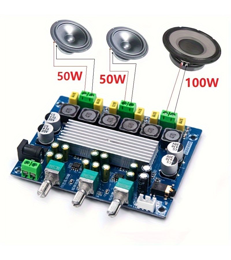 1pc TPA3116D2 2.1 Channel Digital Amplifier Board 2x50W Plus 100W 8 24V - Image 1