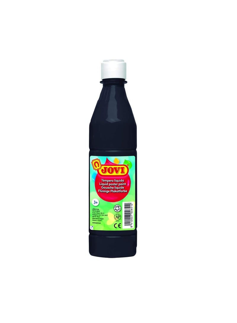 JOVI LIQUID POSTER PAINT BOTTLE 500ML BLACK - Image 1