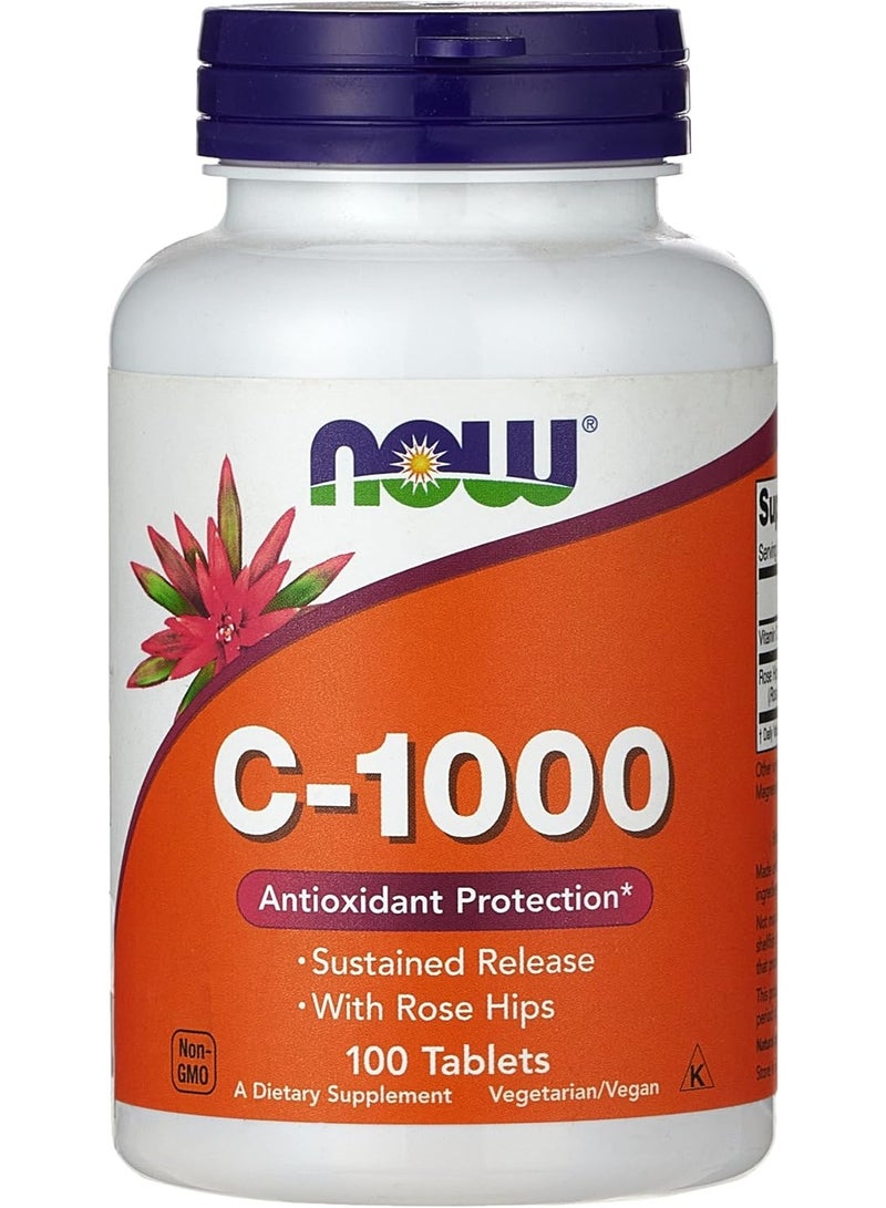Now Foods C-1000 Vitamin C With Rose Hips - 100 Tabs