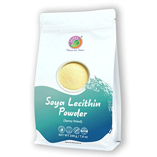 SAIPRO Nature Our Future SOYA Lecithin Powder, 200 g, for emulsions| Great emulsifier & stabilizer Useful in Margarine Non GMO Certified, No preservatives, No Added Color - Image 1