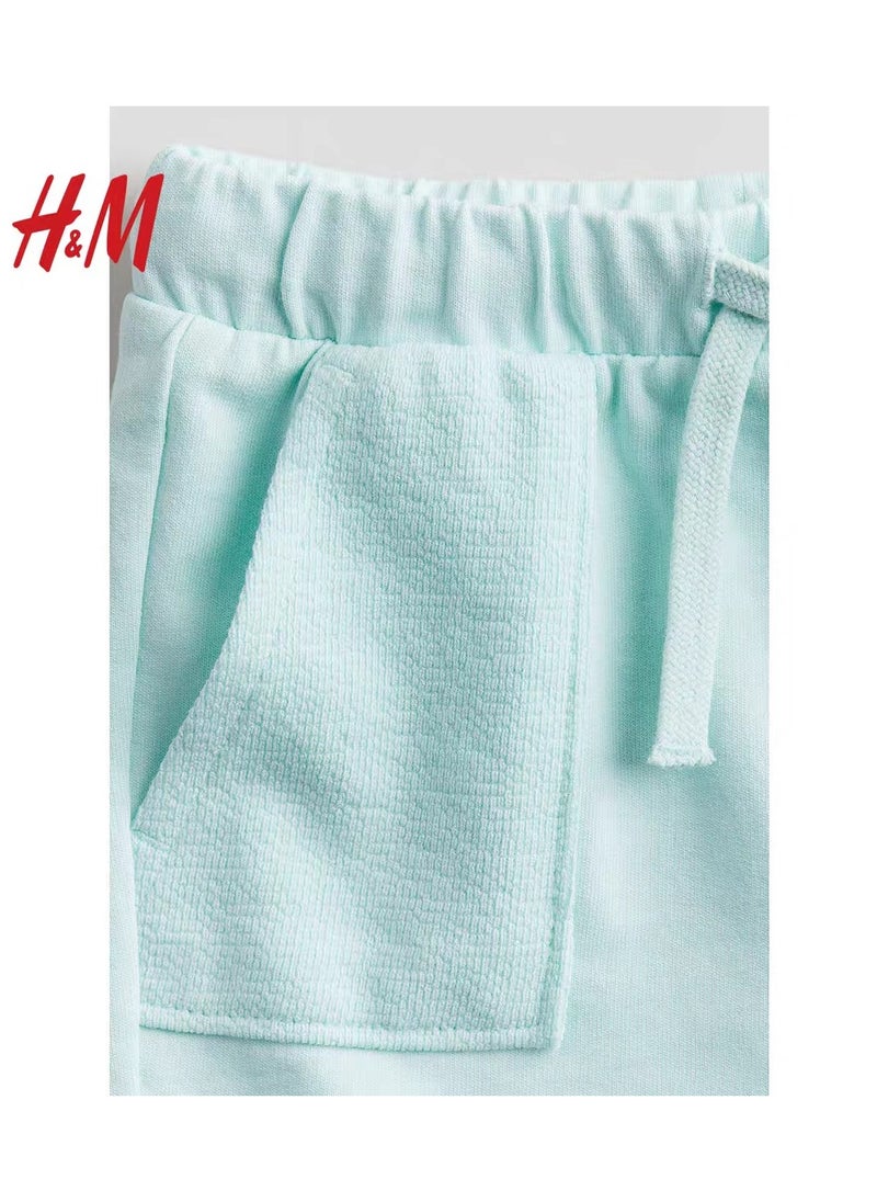 H and M - HM Children's Summer Cotton Casual Simple Elastic Waist Comfortable Casual Pants - Image 1