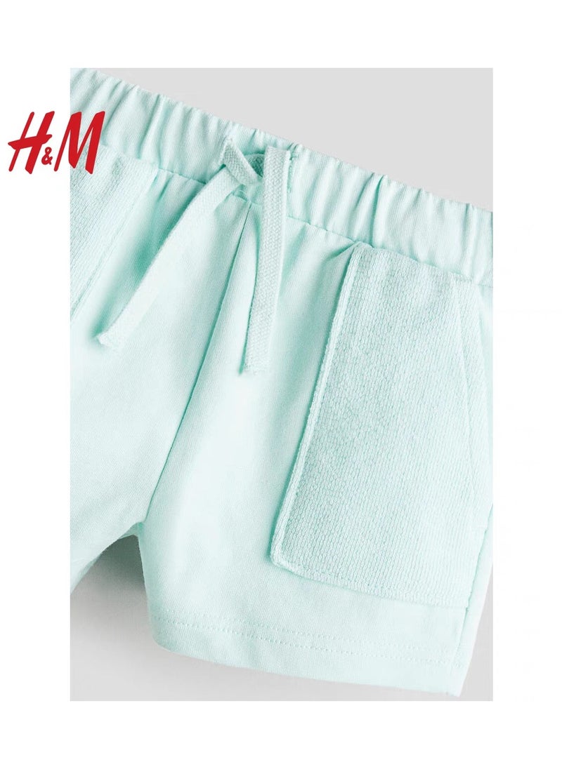 H and M - HM Children's Summer Cotton Casual Simple Elastic Waist Comfortable Casual Pants - Image 1