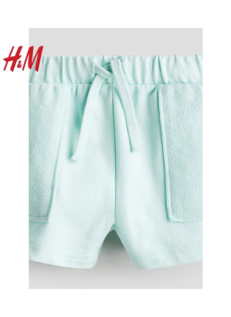 H and M - HM Children's Summer Cotton Casual Simple Elastic Waist Comfortable Casual Pants - Image 1