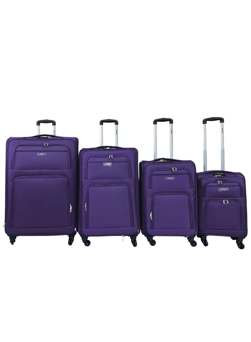 فيبتور مجموعة حقائب سفر متينة من القماش مكونة من 4 قطع مع عجلات دوارة - Image 1