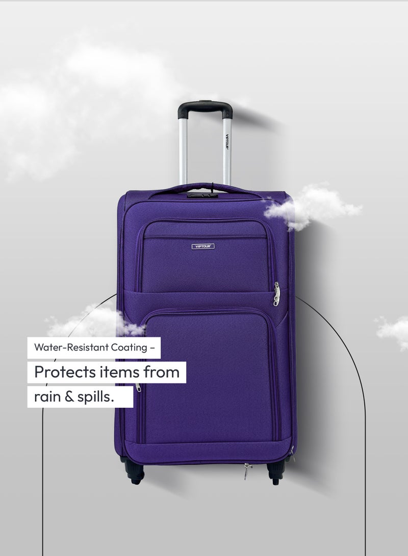 فيبتور مجموعة حقائب سفر متينة من القماش مكونة من 4 قطع مع عجلات دوارة - Image 5