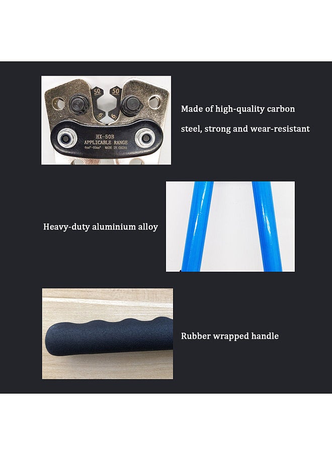 Terminal Cable Lug Crimping Pliers Y.O Plug Crimper Wire Terminal Crimping Tool 6-50mm² Six Crimping Sizes  - Image 2