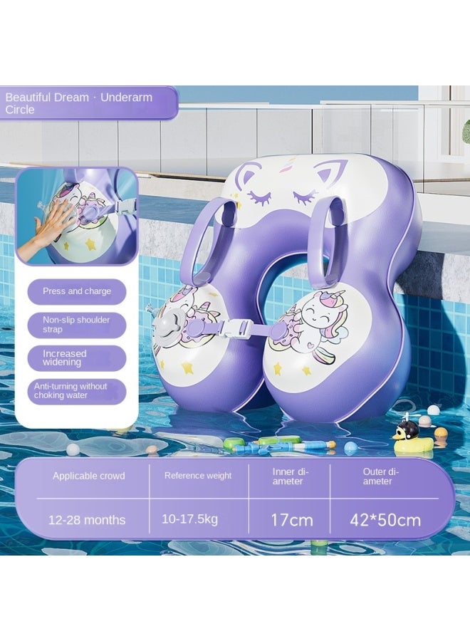 Circle Fun Kids Swim Ring Underarm Infant 0-3 Years Floatation Device Baby Life Ring Water Park Inflatable - Image 1