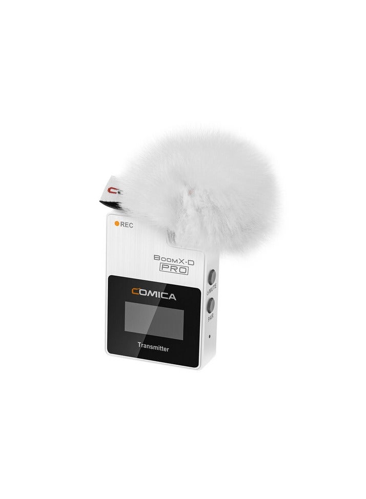 كوميكا Comica Audio BoomX-D PRO D2 نظام ميكروفون لاسلكي رقمي فائق الحجم لشخصين/مسجل (2.4 جيجا هرتز، أبيض) - Image 1