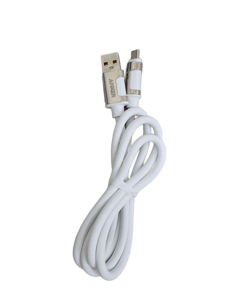 كابل شحن سريع بقوه W120 GA04 Micro لون ابيض