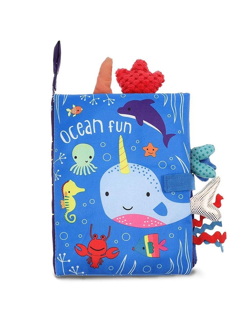 NIBEMINENT Baby Early Education Cloth Book, Soft Book with 3D Animal Tail Quiet for Toddlers Safe Non-toxic First 0-3 Years Old Toddler Gift - Image 3