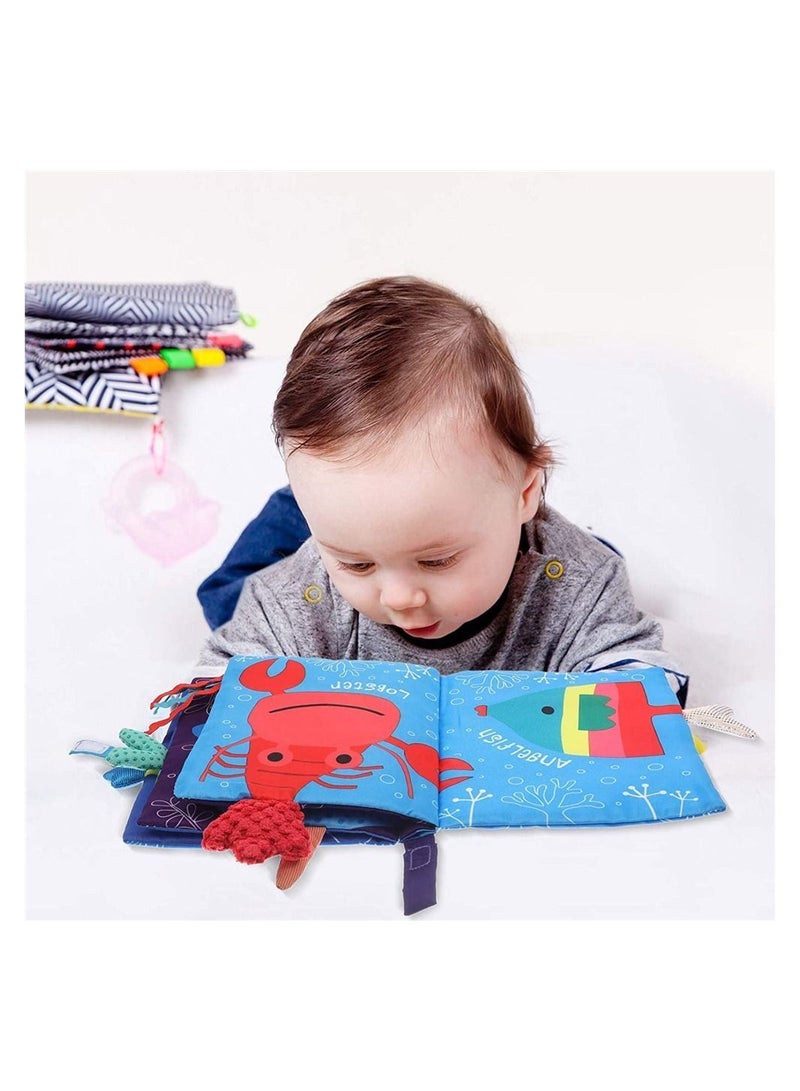 NIBEMINENT Baby Early Education Cloth Book, Soft Book with 3D Animal Tail Quiet for Toddlers Safe Non-toxic First 0-3 Years Old Toddler Gift - Image 4