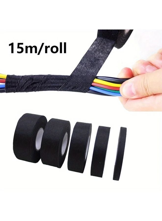 15mm Heat Resistant Flame Retardant Adhesive Cloth Tape for Car Wiring Harness Insulation - Image 2