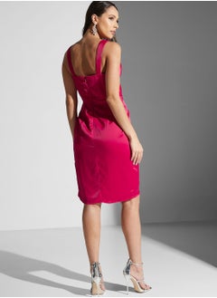 Chi-Chi London Side Slit Wrap Dress  - Image 2