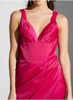 Chi-Chi London Side Slit Wrap Dress  - Image 3
